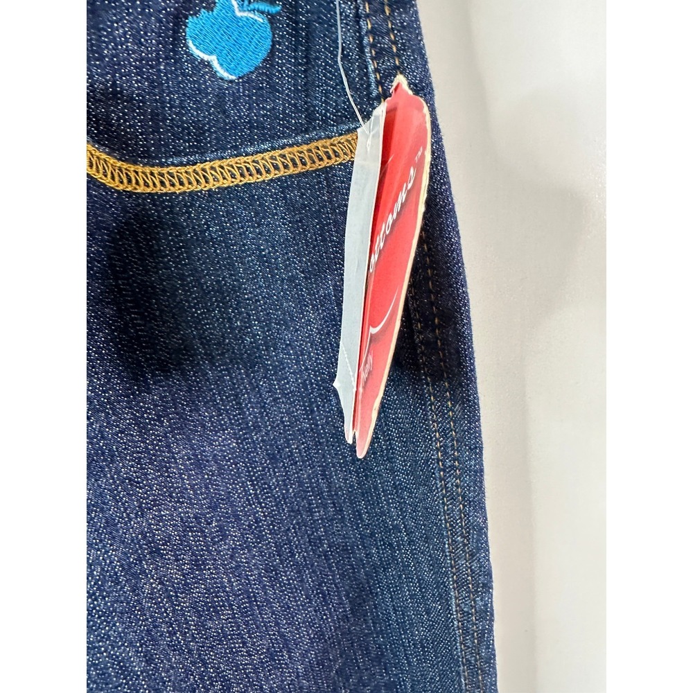 NWT Apple Bottoms Jeans Size 5/6 Low 27" Waist Dark Wash Y2K Apple Pocket Denim - Picture 8 of 13